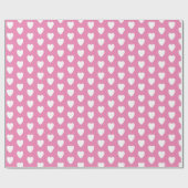Roze en White Love Heart gepatterd Cadeaupapier (Vlak)