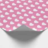 Roze en White Love Heart gepatterd Cadeaupapier (Hoek)