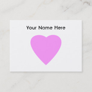 Roze en White Love Heart. Visitekaartje