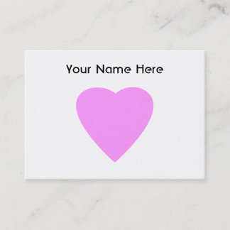 Roze en White Love Heart. Visitekaartje