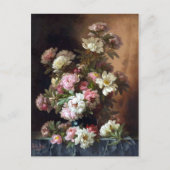 Roze en White Peony Fine Art Briefkaart (Voorkant)