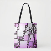 Roze en White Square Dancing Canvas tas (Voorkant)