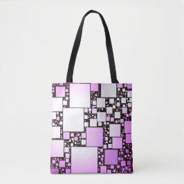 Roze en White Square Dancing Canvas tas