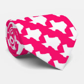 Roze en White Texas Pattern Stropdas (Opgerold)