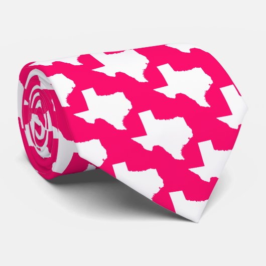 Roze en White Texas Pattern Stropdas (Opgerold)