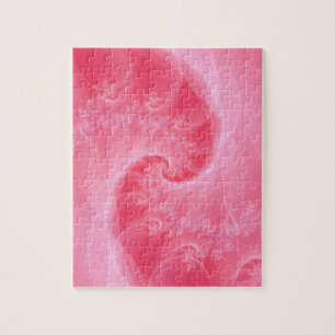 Roze en White Twist Puzzle Legpuzzel
