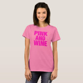 Roze en wijn t-shirt (Voorkant volledig)