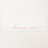 Roze en wit aangepast script omkeerbaar yogamat (Achterkant (horizontaal))