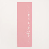 Roze en wit aangepast script omkeerbaar yogamat (Voorkant)