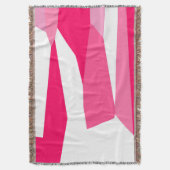 roze en wit abstract deken (Voorkant Verticaal)