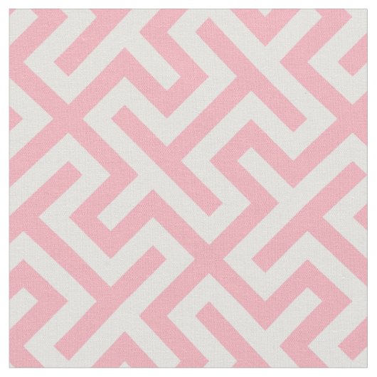 Roze en wit abstract geometrisch patroon stof (Close Up)