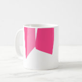 roze en wit abstract koffiemok (Voorkant links)