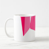 roze en wit abstract koffiemok (Links)