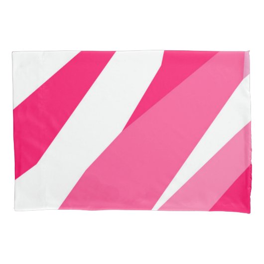 roze en wit abstract kussensloop (Voorkant)