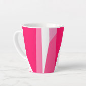 roze en wit abstract latte mok (Linkerhoek)