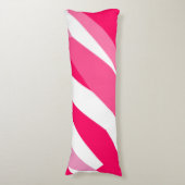 roze en wit abstract lichaamskussen (Voorkant Verticaal)