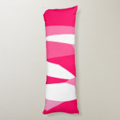 roze en wit abstract lichaamskussen (Achterkant (Verticaal))