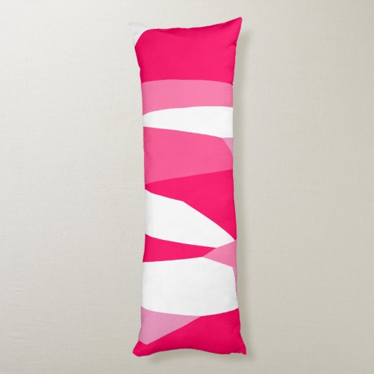 roze en wit abstract lichaamskussen (Achterkant (Verticaal))