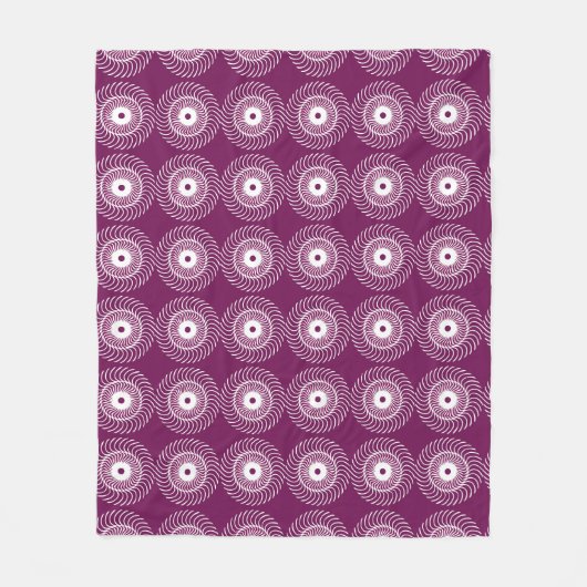 Roze en wit abstract patroon geometrisch ontwerp fleece deken (Voorkant)