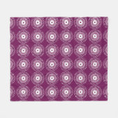 Roze en wit abstract patroon geometrisch ontwerp fleece deken (Voorkant (Horizontaal))