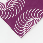 Roze en wit abstract patroon geometrisch ontwerp fleece deken (Hoek)