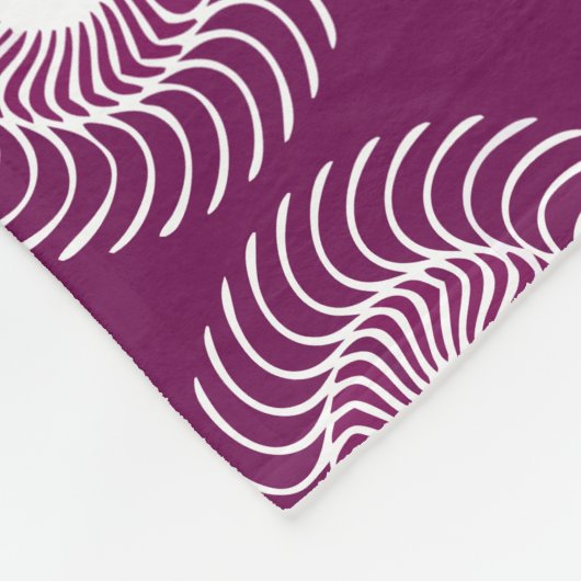 Roze en wit abstract patroon geometrisch ontwerp fleece deken (Hoek)