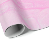Roze en wit abstract schilderij cadeaupapier (Rol Hoek)
