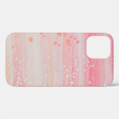 Roze en wit abstract schilderij Case-Mate iPhone case (Achterkant (horizontaal))