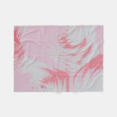Roze en wit abstract schilderij fleece deken (Voorkant (Horizontaal))