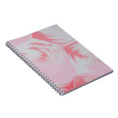 Roze en wit abstract schilderij notitieboek (Rechterzijde)