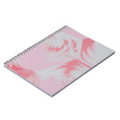 Roze en wit abstract schilderij notitieboek (Linkerzijde)