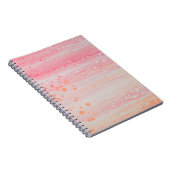Roze en wit abstract schilderij notitieboek (Rechterzijde)