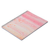 Roze en wit abstract schilderij notitieboek (Linkerzijde)