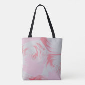 Roze en wit abstract schilderij tote bag (Achterkant)
