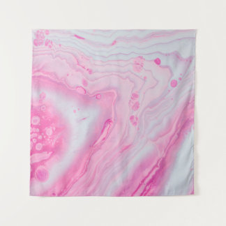 Roze en wit abstract schilderij wandkleed
