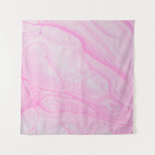 Roze en wit abstract schilderij wandkleed (Voorkant)
