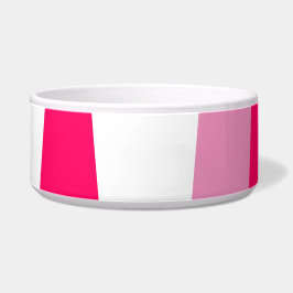 Roze en wit Abstract Voerbakje