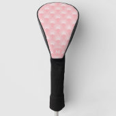 Roze en Wit Art Deco Patroon Monogram Golfheadcover (Voorkant)