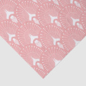 Roze en wit art-deco-patroon tissuepapier (Detail)