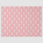 Roze en wit art-deco-patroon tissuepapier (Voorkant)