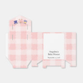 Roze en Wit Baby shower Favor Box Bedankdoosjes (Uitgevouwen)