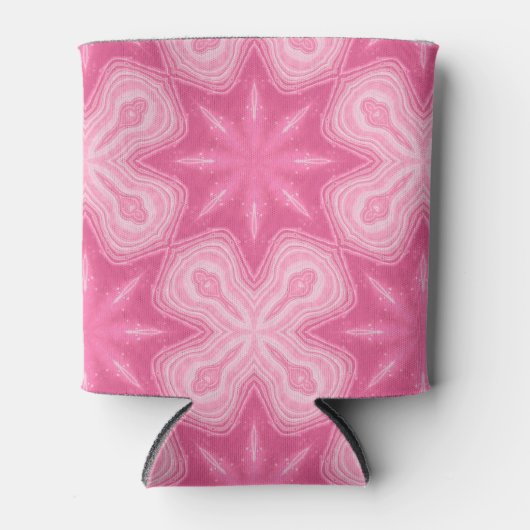 Roze en wit blikjeskoeler (Voorkant)