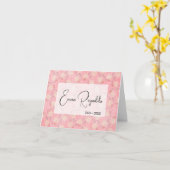 Roze en Wit Bloemen Ontwerp Sympathie Dank u Kaart (Gele Bloem)