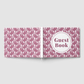 Roze en Wit Bloemen Patroon Gastenboek (Volledig)