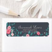 Roze en Wit BloemenBoeket Etiket (Insitu)