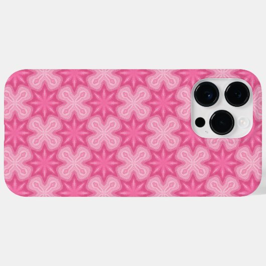 Roze en wit Case-Mate iPhone case (Achterkant (horizontaal))