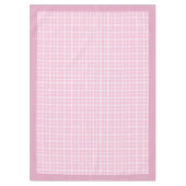 Roze en Wit Check tafelkleed voor eetkamer (Voorkant)