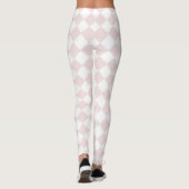 Roze en wit dampatroon leggings (Achterkant)
