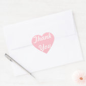 Roze en Wit Dank U Hart Sticker (Envelop)