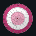 Roze en wit dartbord<br><div class="desc">Roze en witte dartboard</div>